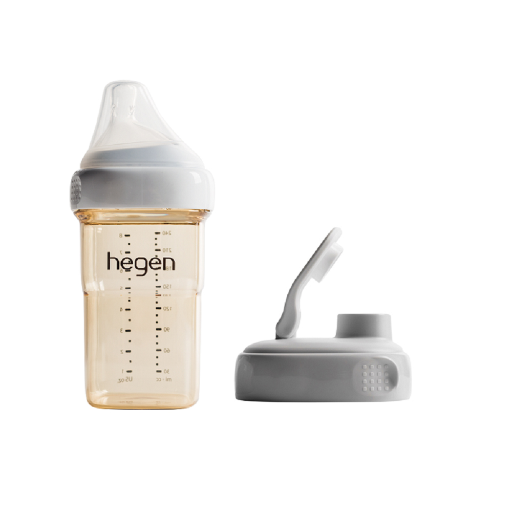 Hegen 馬來西亞進口 嬰兒多功能PPSU奶瓶套裝(240ml奶瓶*1 水杯蓋*1)
