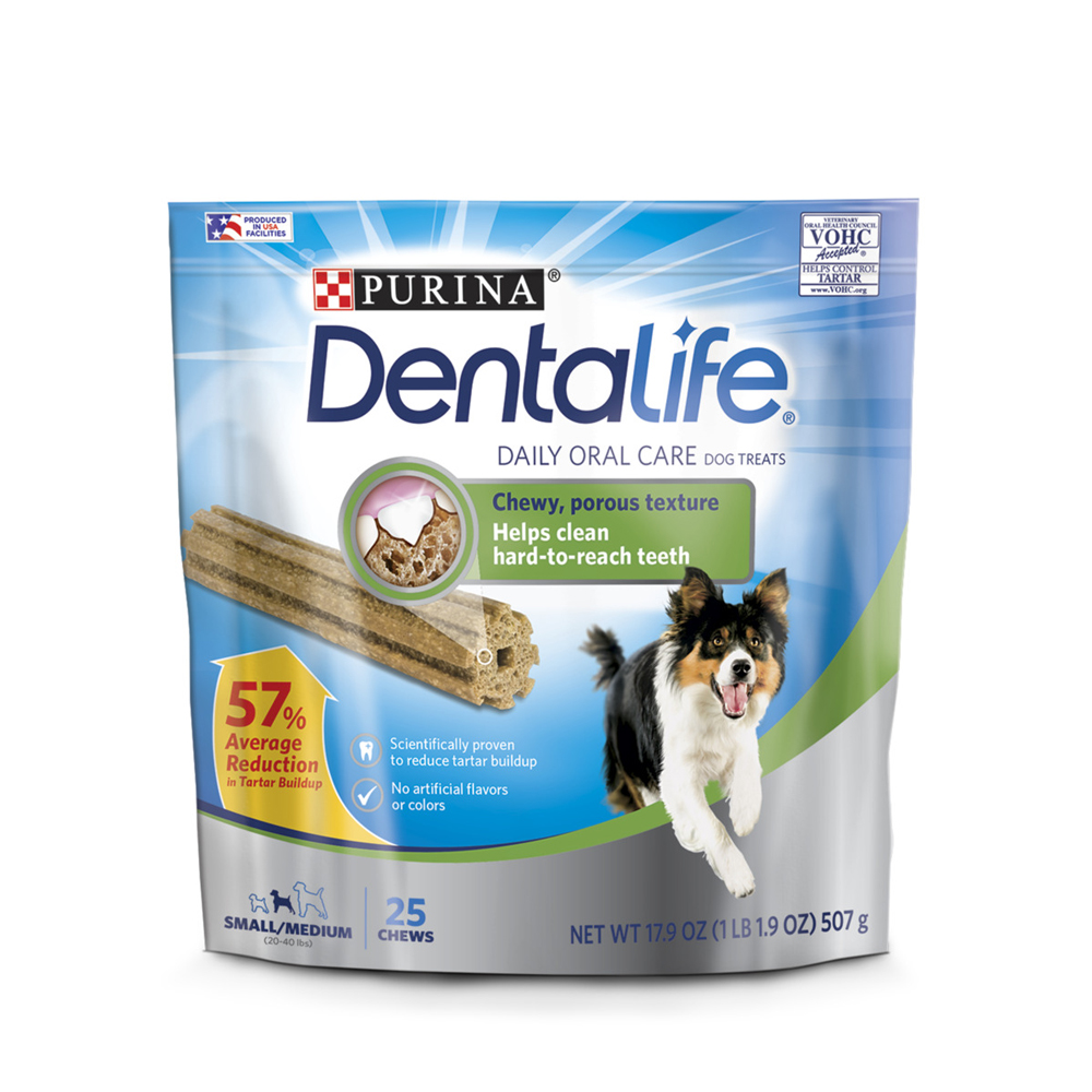 齒一生(Dentalife) 美國進口 寵物零食 成年期中小型犬潔齒棒 507g